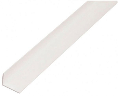 Профиль Угловой из ПВХ, белый 1000х10х20х1.5 мм