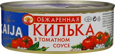 Консерва Kaija Килька обжаренная в томатном соусе 240 г