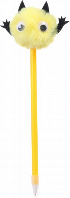 Ручка шариковая Страшка желтая 