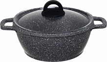Каструля 24 см 3,6 л з антипригарним покриттям Граніт Грей К406РС Biol