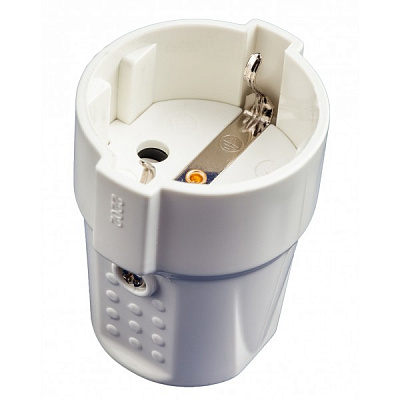 Гніздо Electraline із заземленням 250В 16А термопласт білий