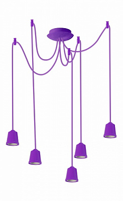 Подвес ERKA 525 5x60 Вт E27 фиолетовый 525004 
