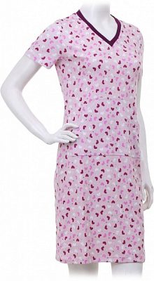 Платье Flis clothes Сердечко р. XL розовый с принтом 