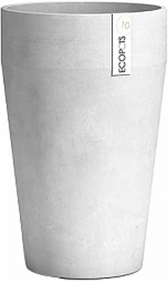 Кашпо EcoPots Санкара-Н круглый 36л светло-серый 