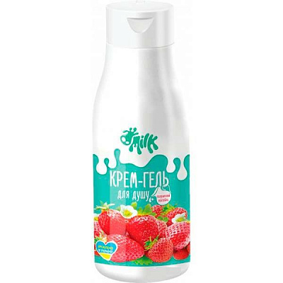 Гель для душу Milk Ice-cream Полуничний коктейль 500 мл