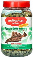 Корм Акваріус Меню для анциструсів таблетки 300 г
