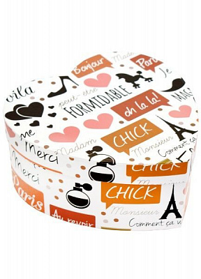 Коробка подарункова у вигляді серця Paris 17,3х17,3х8 см