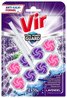 Туалетный блок VIR Total Power Guard Лаванда 2x55 г 