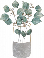 Декор настінний Bouquet 55x43 см сірий із зеленим 