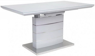 Стол обеденный Скайлайн DT8053 1400/1800х800х760 светло-серый глянец 