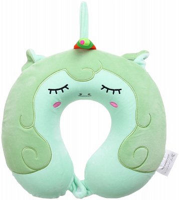 Подушка дорожня Єдиноріг 30х30 см м'ятний Luna