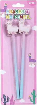 Набір олівців чорнографітних MF988859-3 (2 шт.) Лама Ningbo Johnshen Stationery Co. Ltd