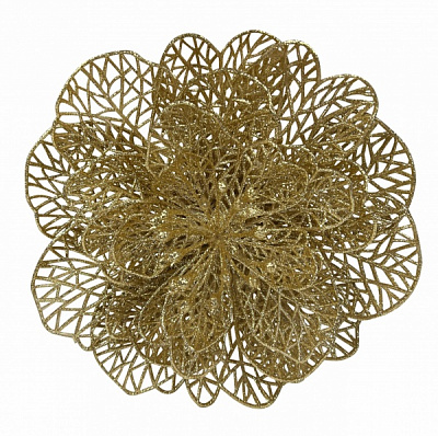 Елочная игрушка MISLT Квітка новорічна велика d 20 см