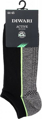 Шкарпетки Diwari ACTIVE (ультракороткі) 044 р. 29 чорний із сірим 15С-44СП