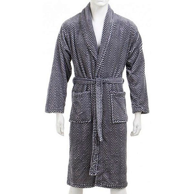 Халат чоловічий La Nuit Геометрія р. S сірий