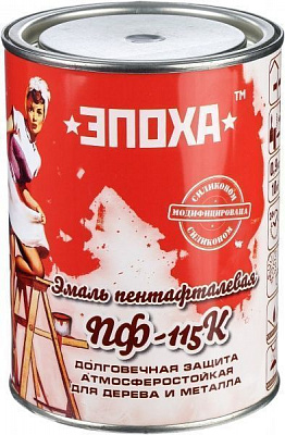 Емаль ЭПОХА пентафталева ПФ-115К бежевий глянець 0,9кг