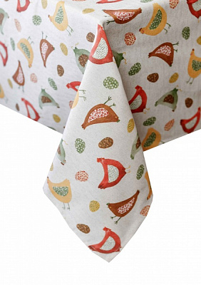 Скатерть Курочки 120x136 см мульти La Nuit 