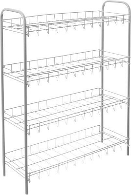 Етажерка Metaltex 4-рівнева для взуття SHOE4 230x640x800 мм срібний