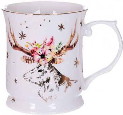 Чашка для чая Рождественский олень 400 мл 924-449 Lefard