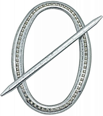 Декор Овал Еліт 180х125 мм мокре срібло D0003-2а MISLT