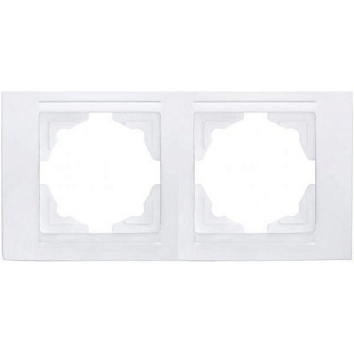 Рамка двомісна Gunsan Moderna універсальна білий MD 29 11 141