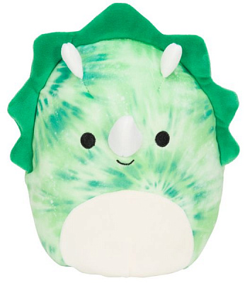 Мягкая игрушка SQUISHMALLOWS Зеленый трицератопс Россио 20 см зеленo-белый 6732740