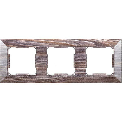 Рамка тримісна HausMark Alta горизонтальна в’яз темний SNG-FRP.SQ20G3-7/Elm-dark