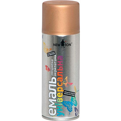 Эмаль аэрозольная New Ton универсальная RAL 1036 тёмное золото глянец 400 мл