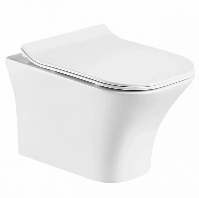 Унитаз подвесной VOLLE LOBO Rimless 49*34*36см, сиденье Duroplast slow-closing