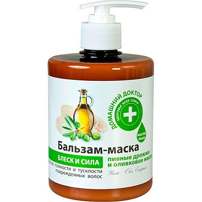 Бальзам-маска Домашний Доктор Пивные дрожжи и оливковое масло 500 мл
