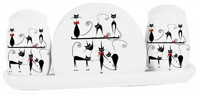 Ємність для солі та перцю Чорна кішка 6912-12 S&T