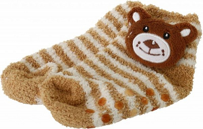 Носки детские JIANGSU Funny мишка MWSE012/bear р.20–22 коричневый 