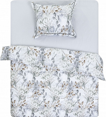 Комплект постільної білизни Milassa 1,5 білий із принтом La Nuit (без простирадла)