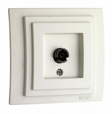 Розетка TV прохідна Mono Larissa білий 103-191905-137