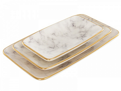 Набір блюд прямокутних Marble 3 предмети 769-027 Lefard
