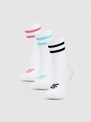 Шкарпетки 4F SOCKS CAS F346 (3pack) 4FJWSS25USOCF346-90S р.32-34 білий