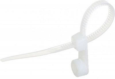 Стяжка кабельная UP! (Underprice) с кольцом 110x3.5 мм 100 шт. белый 