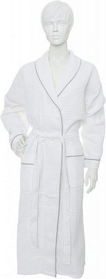 Халат вафельный Karna с кантом р. XL белый Aleron 