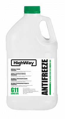 Антифриз HighWay G11 концентрат 3,78л зелений 701493