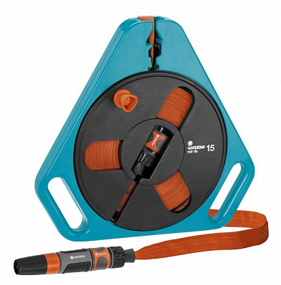 Шланг для воды Gardena плоский в кассете 15 м