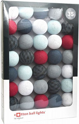 Електрогірлянда Бавовняні кульки KATE MIX лампа розжарювання 35 ламп