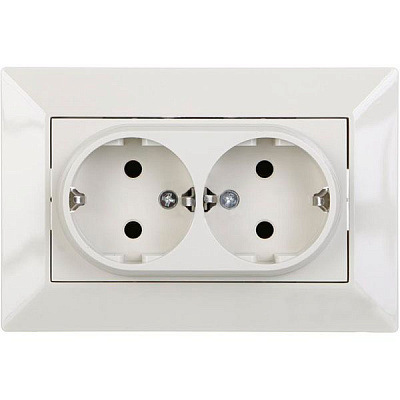 Розетка подвійна HausMark Alta крем SNG-SCP.SQ20MG21WG-CR