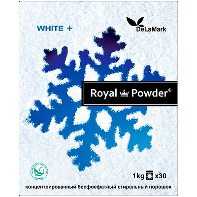 Стиральный порошок для машинной и ручной стирки DeLaMark White+ 1 кг