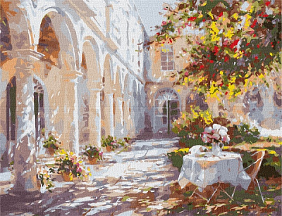 Картина за номерами Іспанське подвір'я 40х50 см Ідейка