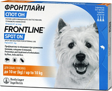 Капли Frontline Boehringer Ingelheim Spot-on против блох и клещей для собак весом 2-10 кг (2000981007690) 0,67 мл