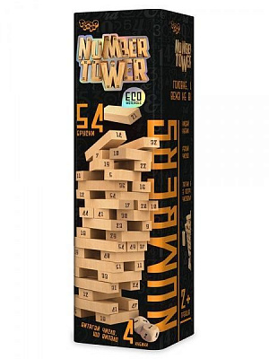 Игра настольная Danko Toys Number Tower (укр.) UNS-02-01U