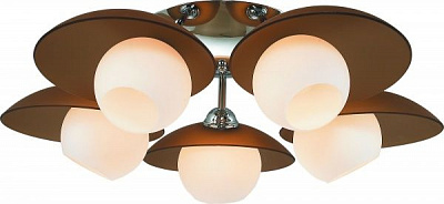 Люстра потолочная Altalusse 5x40 Вт E27 хром/чайный INL-9290C-05 Chrome & Tea 