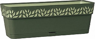 Ящик балконний Stefanplast Opera Cloe прямокутний 9,5л (94402) темно-зелений