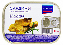Сардины Norven в горчичном соусе жареные 135 г