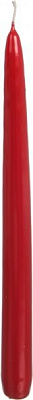 Свічка конусна новорічна червоний металік 22x240 3 шт. Pako-If